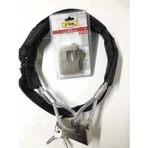 Lawrence Shop 1.5 Metre Çelik Halat Yuma Kilit Motorsiklet Bağlama Halat Motosiklet Zincir Kılıflı