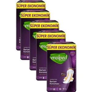 Supernight Uzun Süper Ekonomik Ped 18 Li x 5 Adet