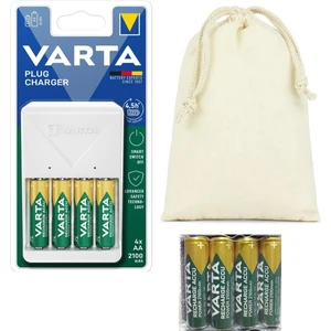 Plug Şarj Cihazı Promo Paket 8 Adet (4+ 4 )2100 Mah Aa Şarj Edilebilir Kalem Pil ve Saklama Kılıfı