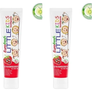 Eurofresh 3 Yaş Üzeri Çocuklar Için Çilek Aromalı Diş Macunu- Little Kids 50 G x 2 Adet