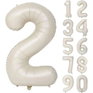 Folyo Balon 2 Rakamı 76 cm Krem Renk