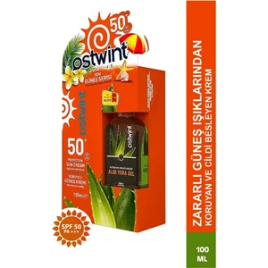 Oswınt Spf 50+ Güneş Kremi 100 ml E Vitaminli + Aloe Vera Jel 100 ml Hediyeli