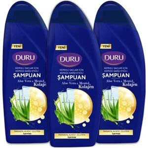 Aloe Vera&mentol&kolajen Kepeğe Karşı Etkili Şampuan 3X500 ml