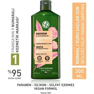 Yves Rocher Normal ve Kuru Saçlar Için Sülfat Içermeyen Besleyici Kolay Tarama Şampuanı 300 ml Vega