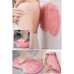 Kitchen Beauty Vantuzlu Silikon Banyo Fırçası Ayak Masaj Pedi Sırt Kesesi Vücut Yıkama Lifi