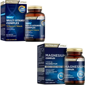 Magnesium Complex 60 Tablet + Nutraxin Men's Multi Vitamin Complex 60 Tablet