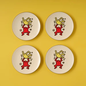 Bella Maison Keith Haring Double Porselen Pasta Tabağı 4'lü (19 Cm)