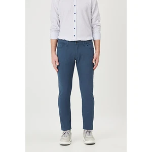 Altınyıldız Classics Erkek Petrol Slim Fit Dar Kesim 5 Cep Pamuklu Kanvas Esnek Chino Pantolon