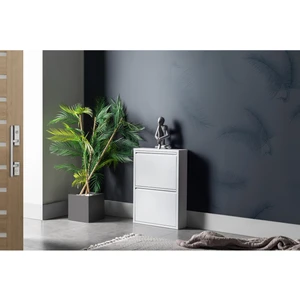 2 Raflı Metal Ayakkabılık | Beyaz | Ayakkabı Rafı | Rehome