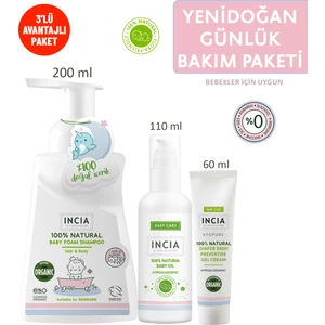Bebek Bakım Seti Doğal ve Organik İçeriklerle 200 ml 110 ml 60 ml Hassas Ciltler İçin