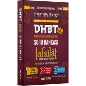 Yedi Beyza Yayınları 2024 DHBT Tafsilat Tamamı Çözümlü Soru Bankası