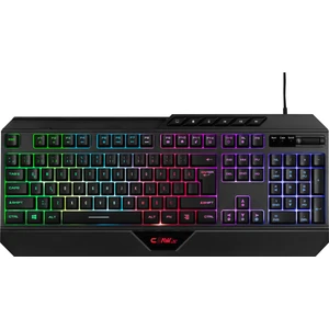 Nexus K1 RGB Full Membran 104 Tuşlu Ekstra Multimedya / Rollover Ses Kontrol Mekanizmalı & Claw's Reflex Örgü Kablolu Gaming Klavye (11 Farklı RGB Efektli)