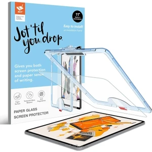 M.tk moveteck Apple Ipad Pro 11 Inç M1 M2 Çip Uyumlu Cam Ekran Koruyucu Otomatik Hizalama Aparatlı Kit Toz Önleyici Easy Body 4. Nesil 5. Nesil