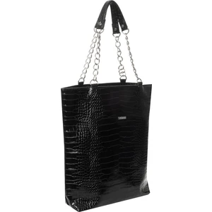 Zincir Askılı Krokodil Desenli Omuz Çantası