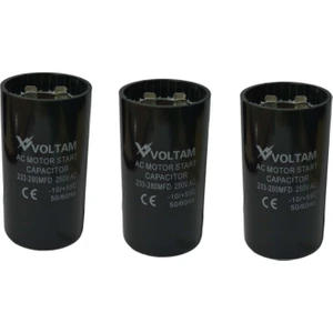 233-280 Mf   3' Lü Paket  250 Volt Ac Ilk Devre Hareketi  Kondansatör