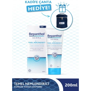 Derma Temel Nemlendirici Günlük Vücut Losyonu 200ml Kadife Çanta