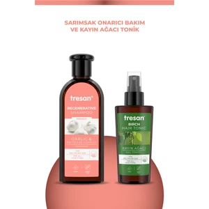 Sarımsak Onarıcı Bakım Şampuanı 300 ml + Tresan Kayın Ağacı Özlü ve Canlandırıcı Saç Toniği 125 ml