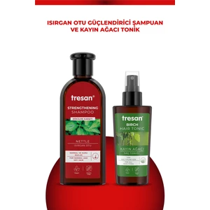 Isırgan Otu Dökülme Karşıtı ve Bakım Şampuanı 300 ml Normal ve Kuru Saçlar İçin + Tresan Kayın Ağacı Özlü ve Canlandırıcı Saç Toniği 125 ml