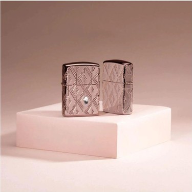 小物 GAMANMOS17 Zippo Çakmak 49702 Armor Geometric Diamond Pattern Design Fiyatı