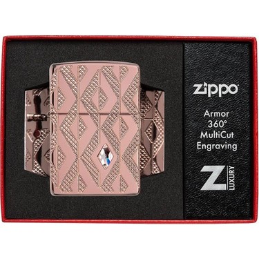 Zippo Çakmak 49702 Armor Geometric Diamond Pattern Design Fiyatı