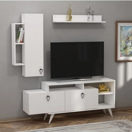 BMdekor Tv Ünitesi Cunda Beyaz 150 cm