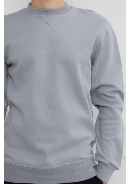 Hscstore Erkek Açık Gri Sweatshirt - 2817