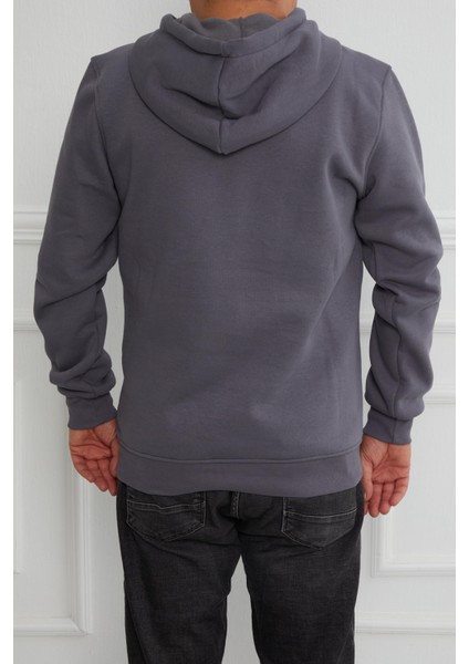 Hscstore Erkek Kanguru Cepli Kapüşonlu Antrasit Sweatshirt - 2901 fiyatları