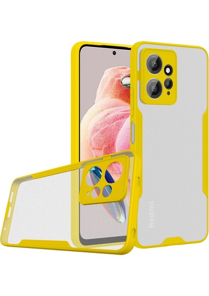 Xiaomi Redmi Note 12 4g Kılıf Platin Silikon - Sarı 300099
