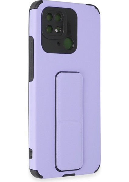 Xiaomi Poco C40 Kılıf Mega Standlı Silikon - Lila 300099