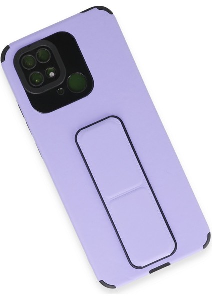 Xiaomi Poco C40 Kılıf Mega Standlı Silikon - Lila 300099