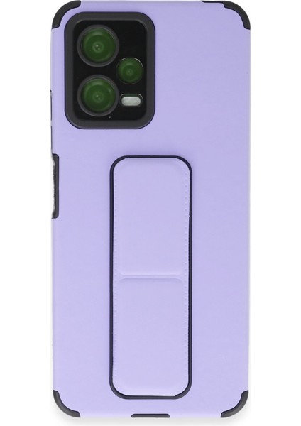Xiaomi Poco X5 5g Kılıf Mega Standlı Silikon - Lila 300099