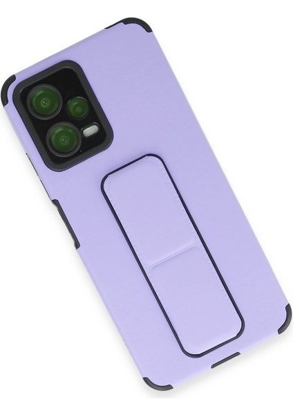 Xiaomi Poco X5 5g Kılıf Mega Standlı Silikon - Lila 300099