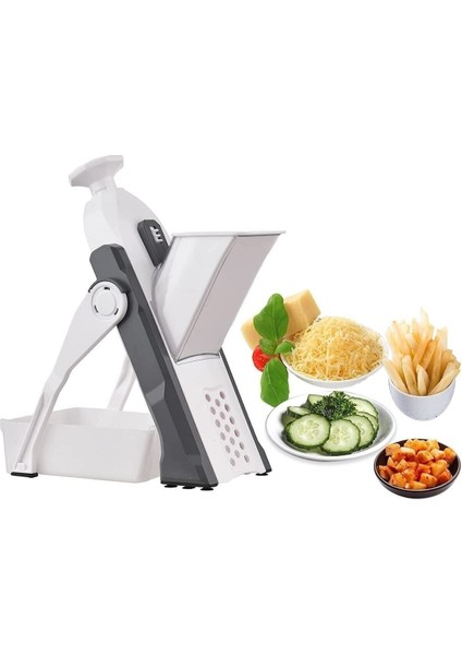 Çok Amaçlı Basmalı Sebze Dilimleyici Doğrayıcı Mandolin Brava Spring Slicer Kitchenmate