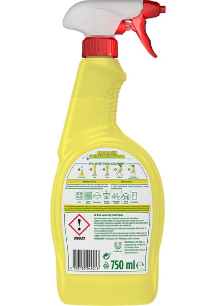 Krem Sprey Limon Ultra Yağ Çözücü Yüzey Temizleyici 750 ml X3