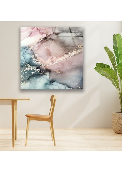 Pembe Gri Mermer Desenli Temperli Cam Duvar Tablosu fırsatları