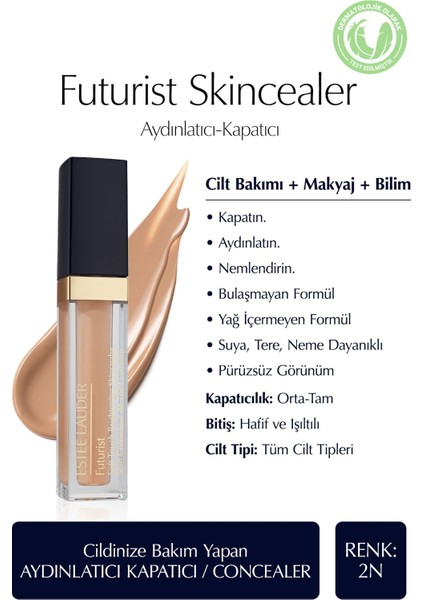 Estee Lauder Futurist Brightening Skincealer - Aydınlatıcı Kapatıcı / Concealer 6ml, Renk: 2n