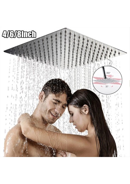 Su Isıtıcı Hortumu Tarzı Inç Banyo Sprey Duş Başlığı Yuvarlak Kare Üst Yağmurlama Başlığı Duşlar Musluk Paslanmaz Çelik Yağış Duş Aksesuarları (Yurt Dışından) fiyatları