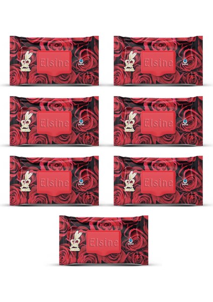 7 Paket Red Rose Islak Havlu Mendil 90 Adet Kapaklı Gül Kokulu