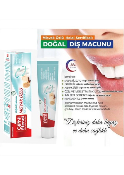 3 Adet Misvak Özlü Karanfil Sulu Diş Macunu 100 ml