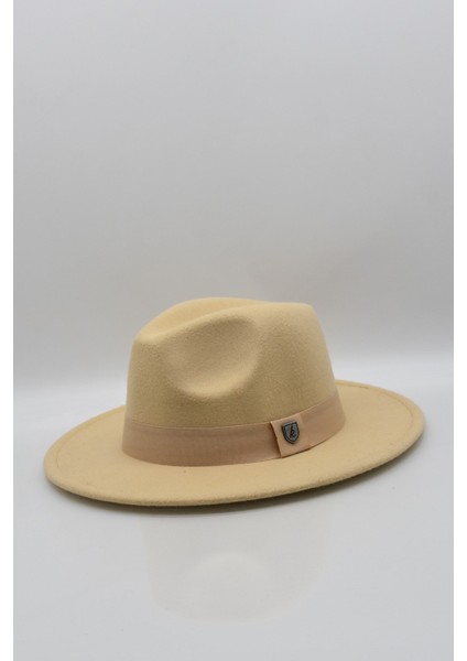 Bej Fötr Şapka Ayarlanabilir İpli Panama Hat