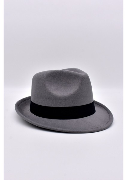 Erkek Gri Keçe Trilby Fötr Şapka fiyatları
