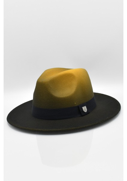 Erkek Multicolor Fötr Şapka Sarı Panama Hat