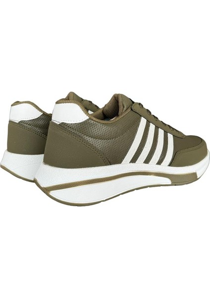 Unisex Spor Ayakkabı Haki-Beyaz
