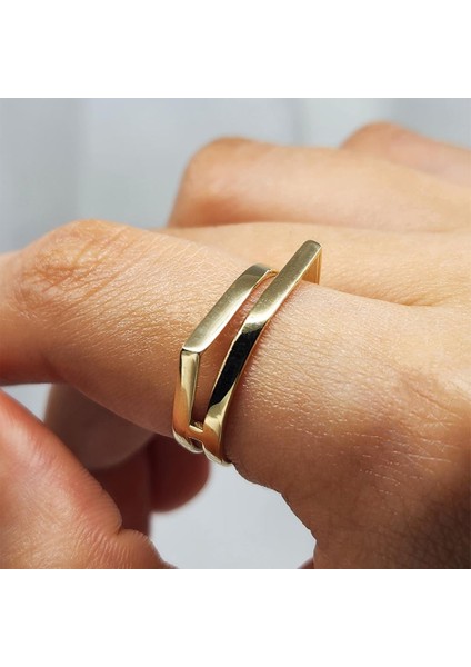 Gümüş Yüzük - Exxen Tarz Tasarım 925 Ayar Gümüş Yüzük