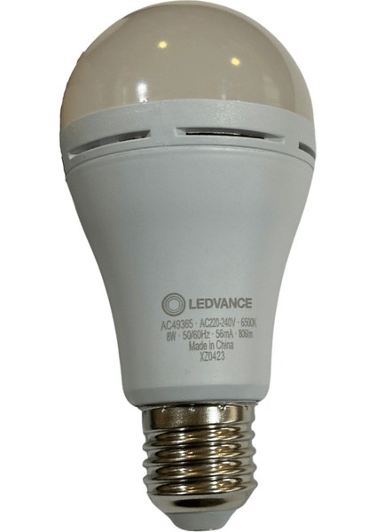 Ledvance 8W (60W) 6500K (Beyaz Işık) Şarj Edilebilir E27 Duylu LED Ampul (4 Adet)