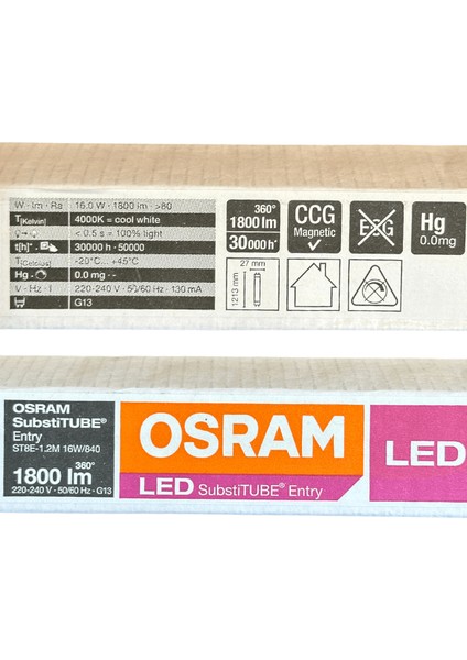 16W 4000K (Günışığı) G13 Duylu LED Floresan (4 Adet)