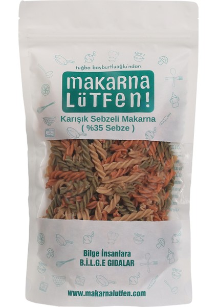 Makarna Lütfen Karışık Sebzeli Makarna %35 Sebze 200 gr