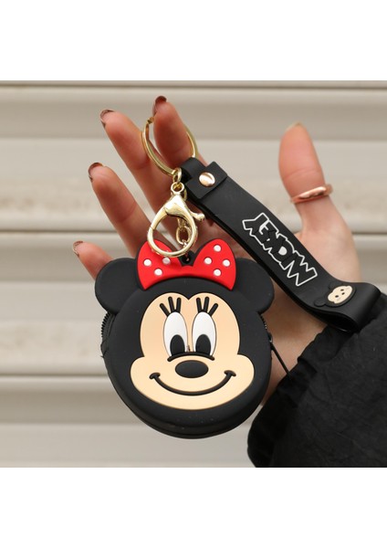 Minnie Mouse Bozuk Para Cüzdanı Anahtarlık SİYAH