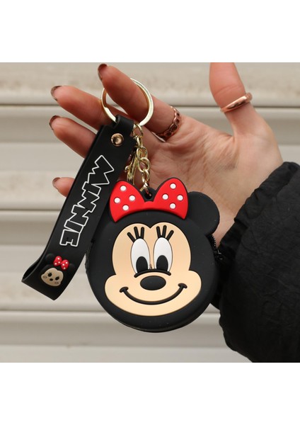Minnie Mouse Bozuk Para Cüzdanı Anahtarlık SİYAH