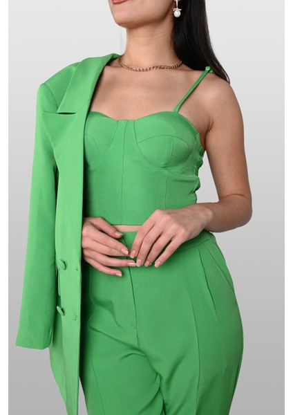Kadın Ceket Pantolon Üçlü Takım 0107-24 modelleri